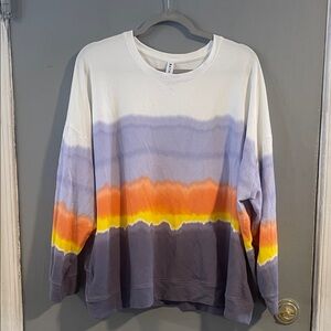 Athleta Balance Printed Sunshine Pullover Crew Neck Sweatshirt Size 2X